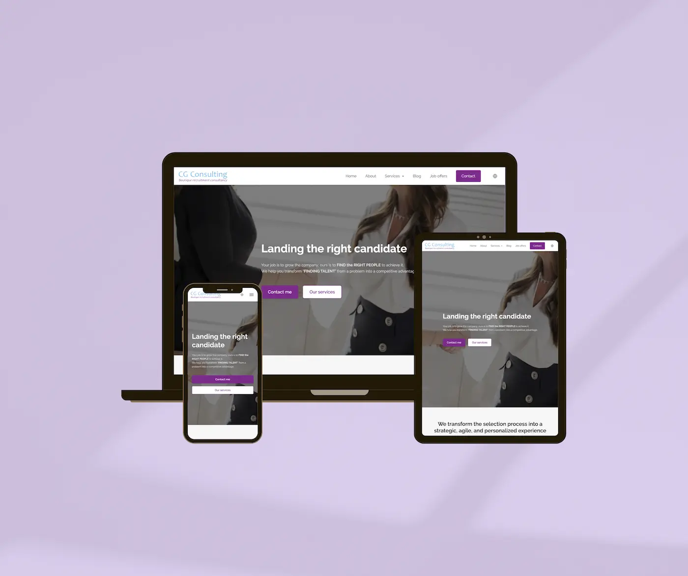 CG Consulting redesignad webbplats live